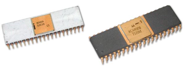 Microprocesadores Intel 8080 y Motorola 6800