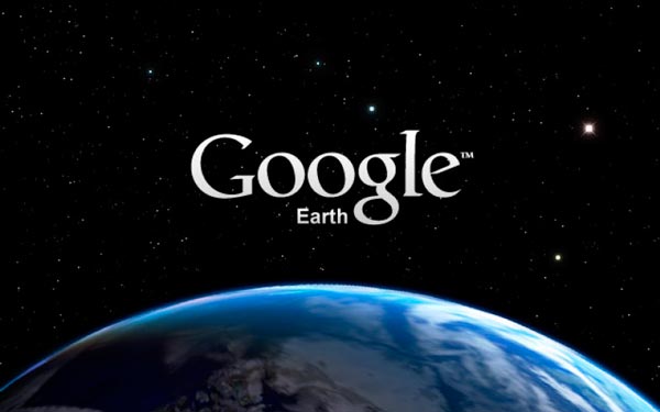 Pantalla de inicio del programa Google Earth