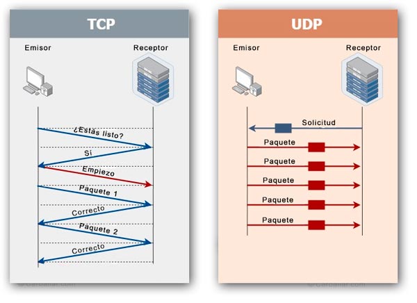 Flujo de datos en TCP y UDP
