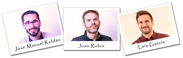 Los fundadores de Genially: Juan Rubio, José Manuel Roldán y Luis García