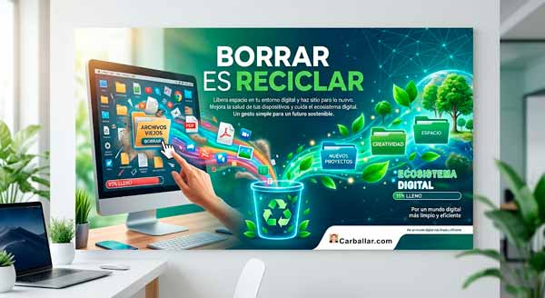 Borrando los datos no útiles se recicla el espacio y se mejorar el medio ambiente