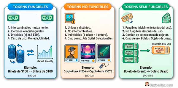 Tipos de tokens estandarizados