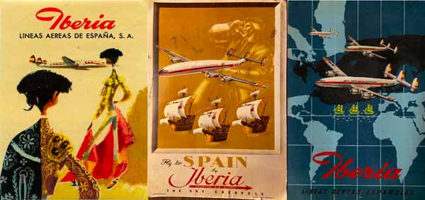 Anuncios de Iberia en los años 1950