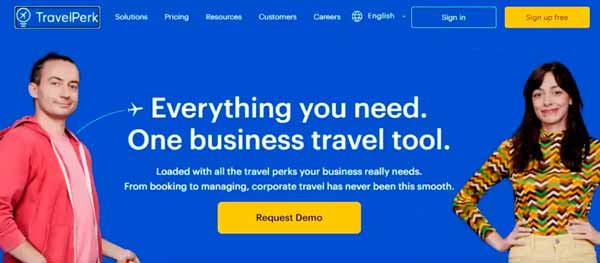 Página web de TravelPerk en 2019 (versión en inglés)