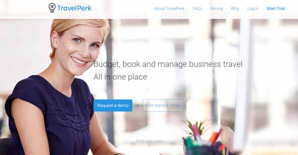 Página web de TravelPerk en 2016